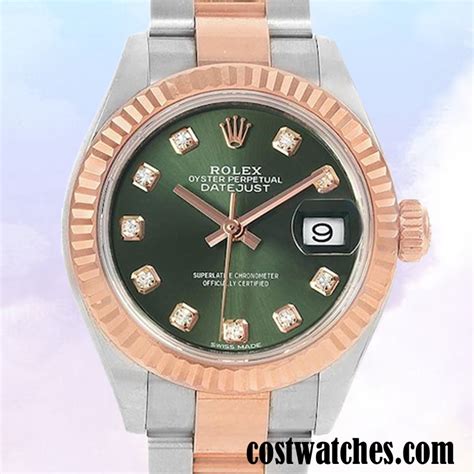 rolex damen gold grünes zifferblatt|Rolex datejust 31.